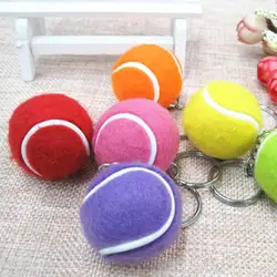Durable Key Ring Vibrant Color Fadeless School Carnival Reward Tennis Keychain  Keychain    Tennis Bag Decor
