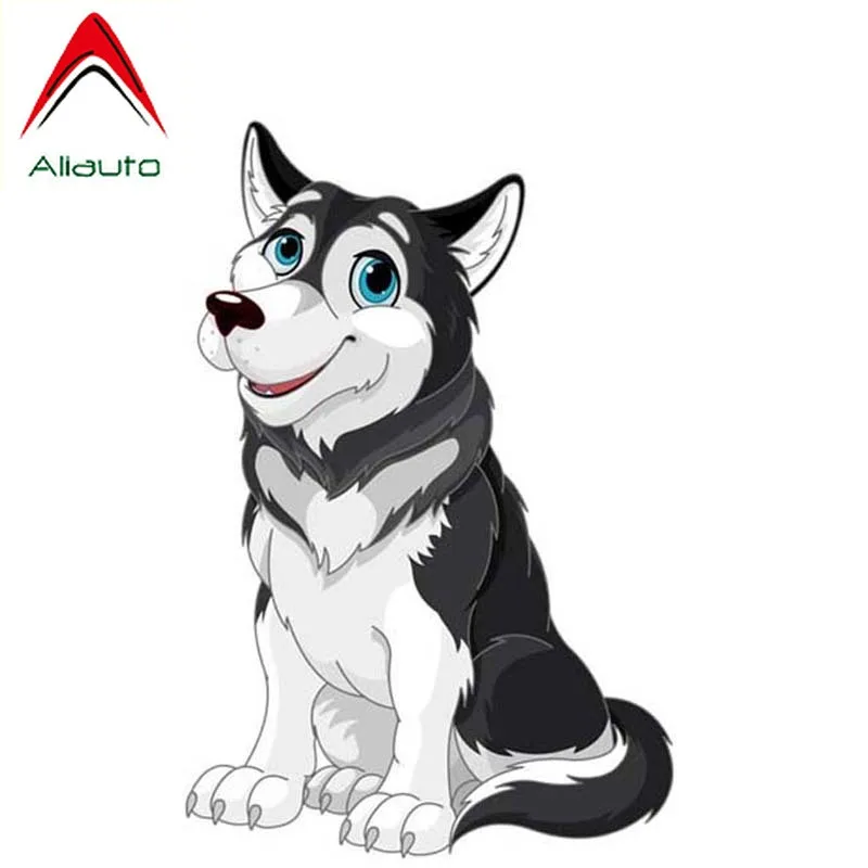 Забавная Автомобильная наклейка Aliauto улыбающийся хаски персональные аксессуары