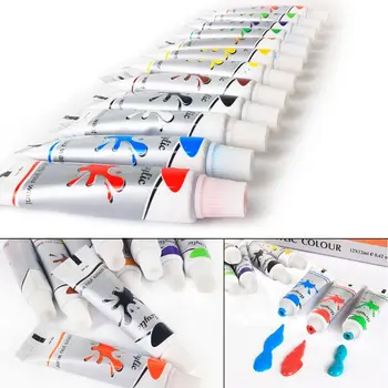 

12 x 12ml Heavy Body Colors Rich Pigments Acrylic Paint Set for Painting Crafts Dropship