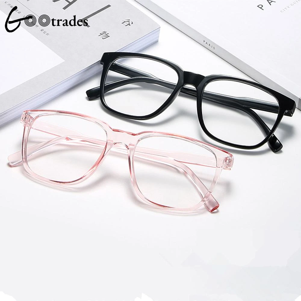 Gootrades Anti Blue Rays Eyeglasses Women Men Reading glasses Transparent Frame Clear Lens Myopia Glasses Optical Spectacle blue light reading glasses