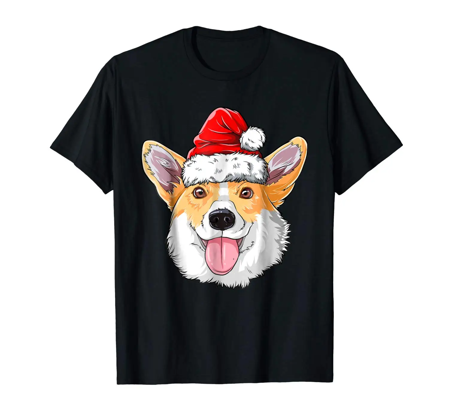Рождественская футболка Corgi Santa для мальчиков и девочек с рождественскими