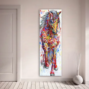 

Graffiti Horse High Definition Oil Painting Wall Art Canvas Painting Wall Art for Living Room Home Decor (No Frame)