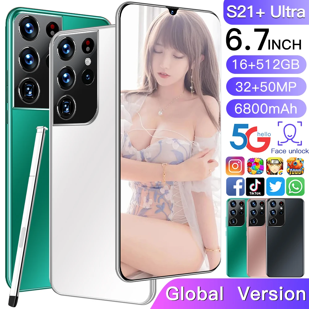 Смартфон глобальная версия Galaxy S21 + Ultra 6 7 дюйма 6800 мАч 16 ГБ 512 Android 11 0