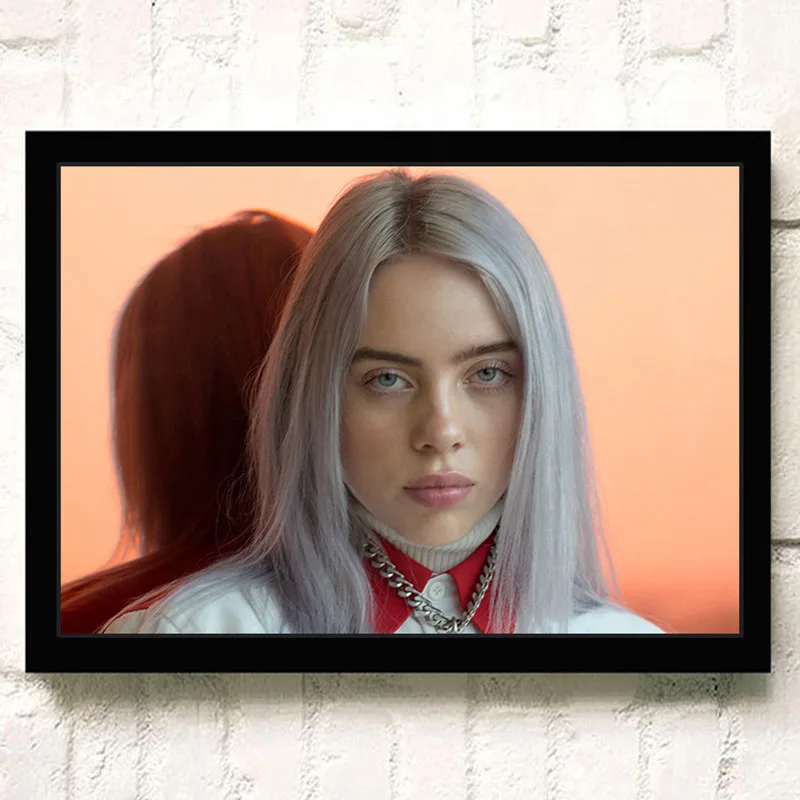 Billie Eilish художественный плакат Европейская музыкальная звезда картины с певцом HD печатная живопись Современная Настенная художественная постер для гостиной ZS201 - Цвет: Светло-желтый