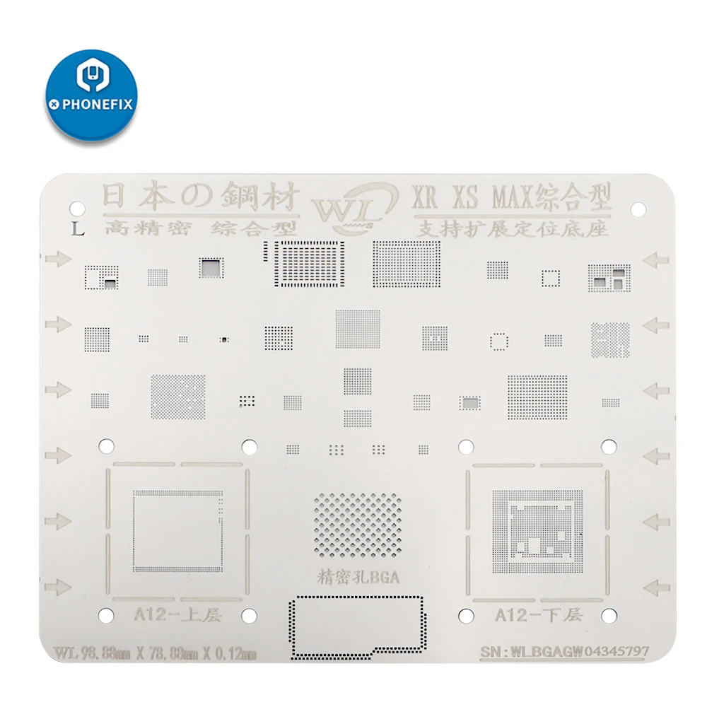 Трафарет для реболлинга WL BGA 6 7 7P 8 8P X XS MAX XR 1112 Pro Max ремонта материнской платы