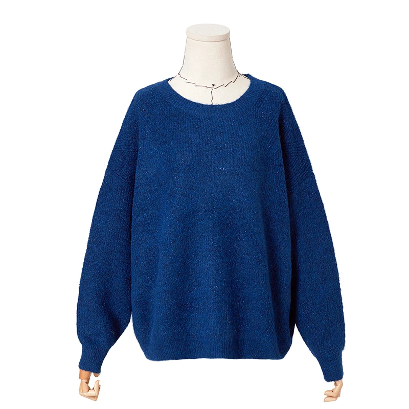 ARTKA 2019 Autumn Winter New Women Wool Sweater 3 Colors O-Neck Pullover Sweaters Casual Loose Mohair Knitted Sweater YB11195Q