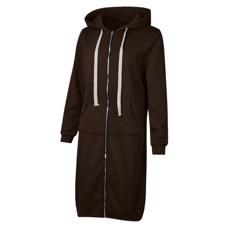 CALOFE Женская куртка с капюшоном повседневное длинное пальто с шарфом на молнии плюс бархатная женская теплая Толстая куртка свитшоты размера плюс