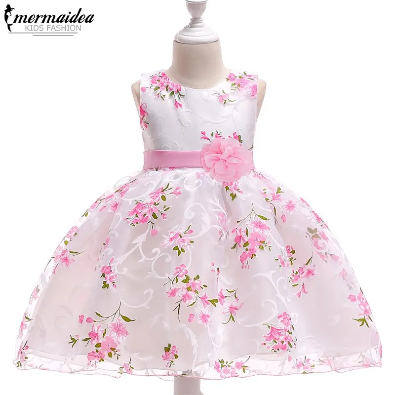 Vestido/летнее платье для девочек платье для дня рождения для девочек от 2 до 10 лет вечерние платья принцессы с цветочным рисунком Одежда для девочек подарок для малышей