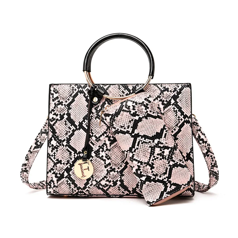

2019 New Style Snakeskin Hand Large Bag Europe And America Fashion WOMEN'S Bag Simple Glorious Shoulder Bag Versitile Fashion