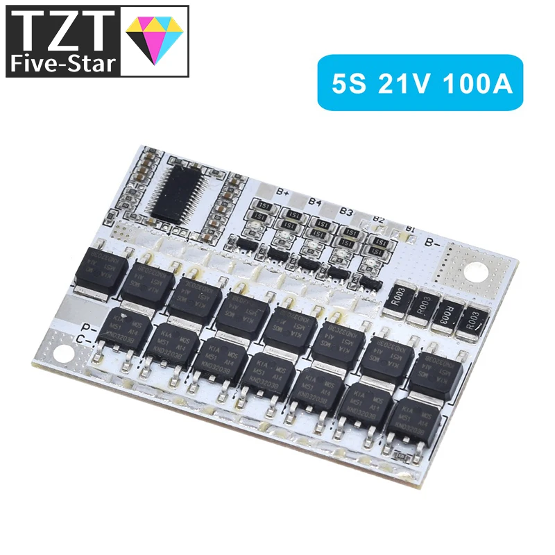 1/3PCS 3s/4s/5s Bms 12v 16,8v 21v 3,7v 100a Li-Ion Lmo Ternäre Lithium-Batterie Schutz Platine Li-polymer Balance – Detail 9