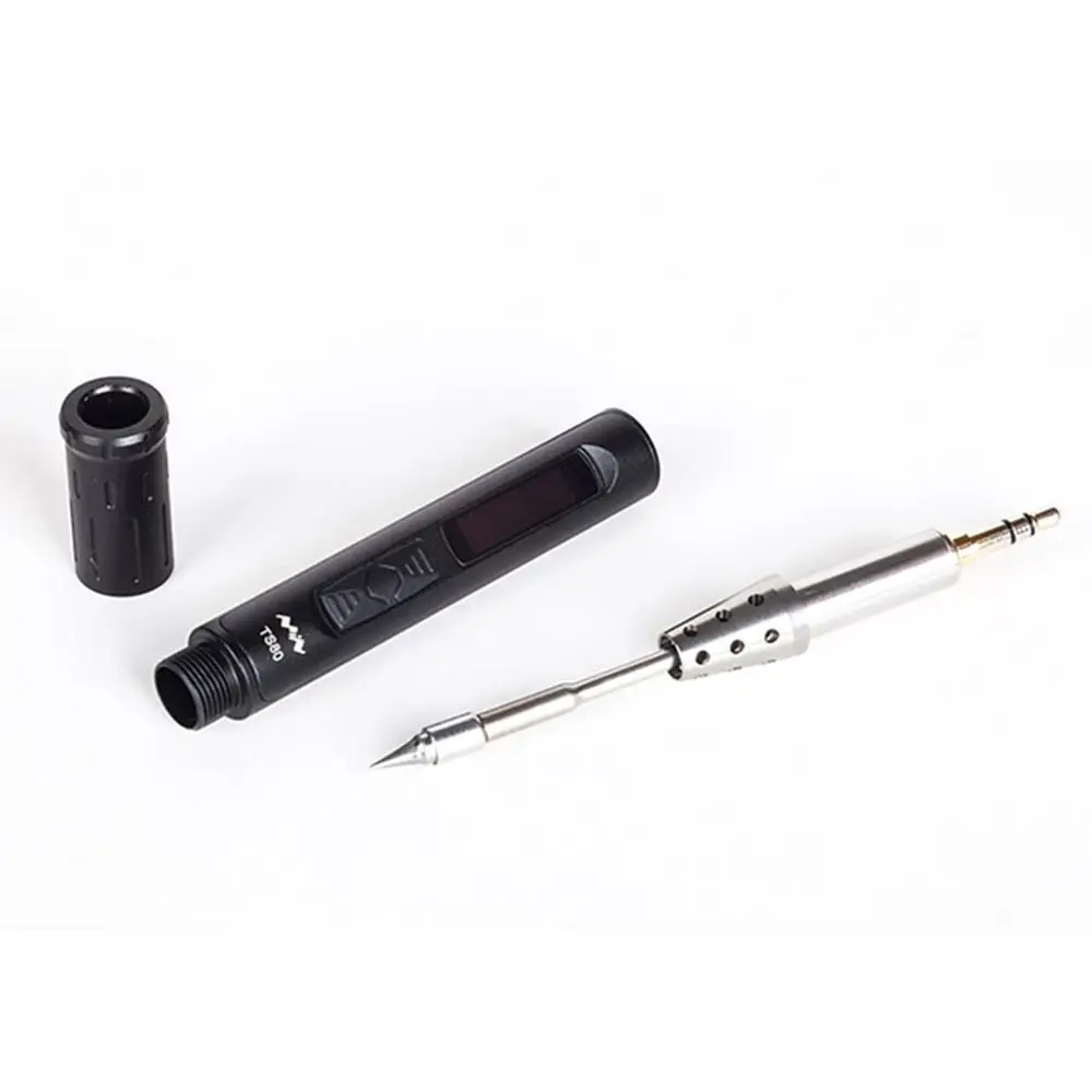 TS80 Mini Portable Digital Electric Soldering Iron Adjustable Temperature Type C TS-B02 D25 Solder Tip QC3.0 Quick Charger Kit