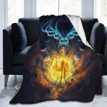 

Creative 3D Printing Fawn Pattern Flannel Blanket Bed Linen Soft Blanket Bed Cover Home Textile Decorative Blanket