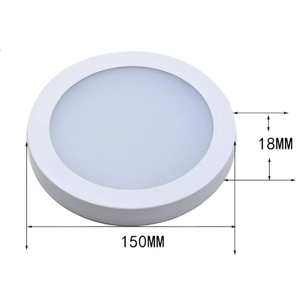 12W LED Mount Ceiling Light Ultra-thin Round Surface Ceiling Lamp Downlight for Bathroom Wine Cabinet