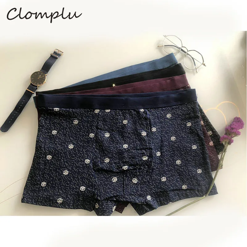 Clomplu 4 шт. хлопковое нижнее белье мужские высококачественные мужские боксеры Мужские дышащие трусики мужские 2XL-5XL мужские прочны боксерские трусы