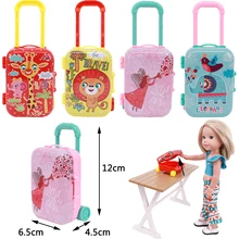 Accessoires de poupée de 12cm, jolie valise en plastique, meubles faits à la main de 14.5 pouces, jouets pour filles, cadeau de noël/anniversaire, DIY