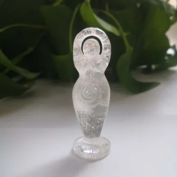 

Wholesale Natural Clear Quartz Goddess High Quality Hand Carved Polished Crystal Healing Rock Goddess For Gift & Home Decor XMF