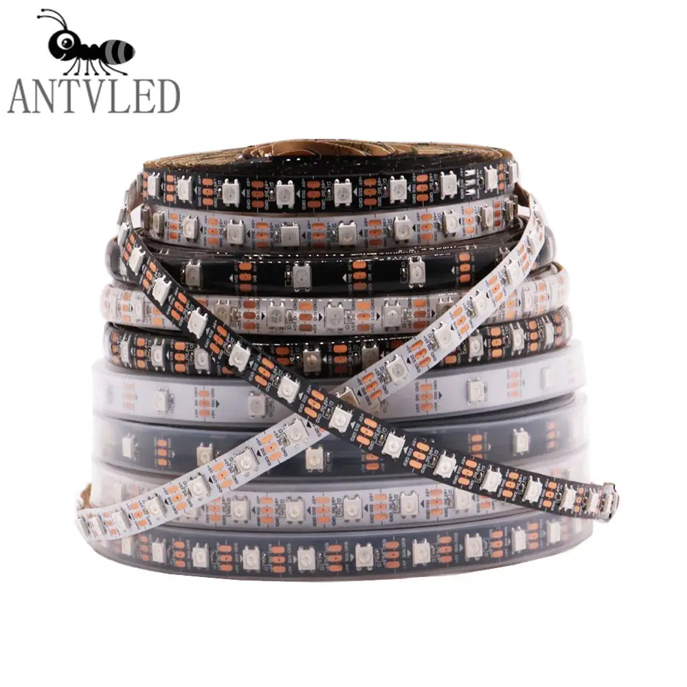 WS2812B WS2812 Led Strip Individually Addressable Smart RGB Black/White PCB Waterproof IP30/65/67 1-5M DC5V | Освещение