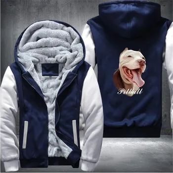 

Pitbull Mens Winter Hoodies Male Harajuku 2020 Casual Sweatshirts Zipper Hooded Warm Sportswear Thicken Warm Outwear Fashion Top