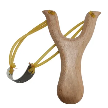 

Powerful Wooden Slingshot Shot Brace Catapult with Rubber Band Shooting Balls for Hunting Outdoor Sports Children Toy