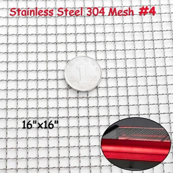 

NEW Stainless Steel 304 Mesh #4 .047 Wire Cloth Screen Filter 16''x16'' 40cm x 40cm