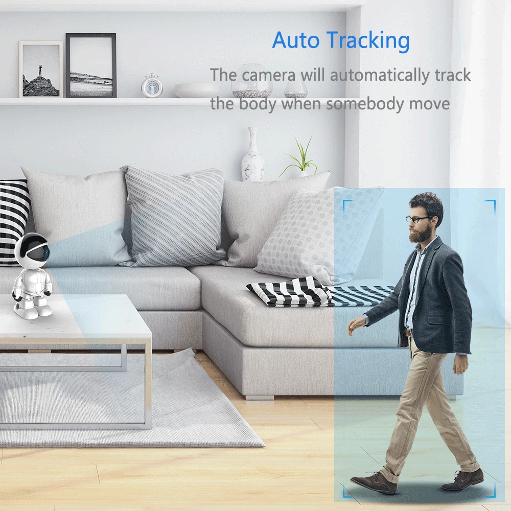  INQMEGA 1080P Cloud Home Security IP Camera Robot Intelligent Auto Tracking Camera Wireless WiFi CC - 4.00009E+12