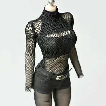 

1/6 Scale Sexy Female Mesh T-shirt See-through Top Clothes Model for 12" TBLeague Figure Body