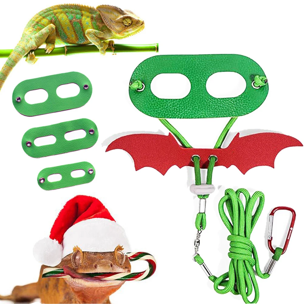 Correa de lagarto para mascotas, arnés para reptiles, al aire libre, Chameleon, suministros de ardilla, forma de alas, arnés para mascotas, Correa