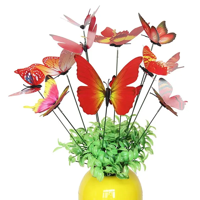 

12Pcs Artificial Butterfly Decorations Garden Yard Lawn Patio Outdoor Art Ornaments Random Color Decorative Crafts