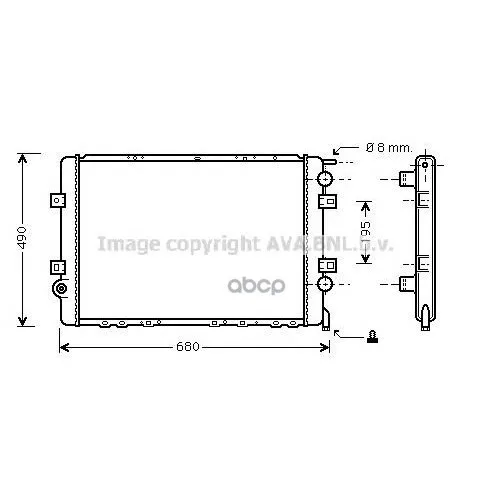 Радиатор Системы Охлаждения Renault: Mascott Mascott 110/Mascott 130 99-04 Ava арт. RTA2264