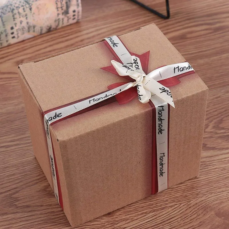 Gift Box Ribbon Satin Ribbons for Wedding Birthday Party Candy Chocolate Box Gift Wrapping Ribbons Christmas Gift Decoration