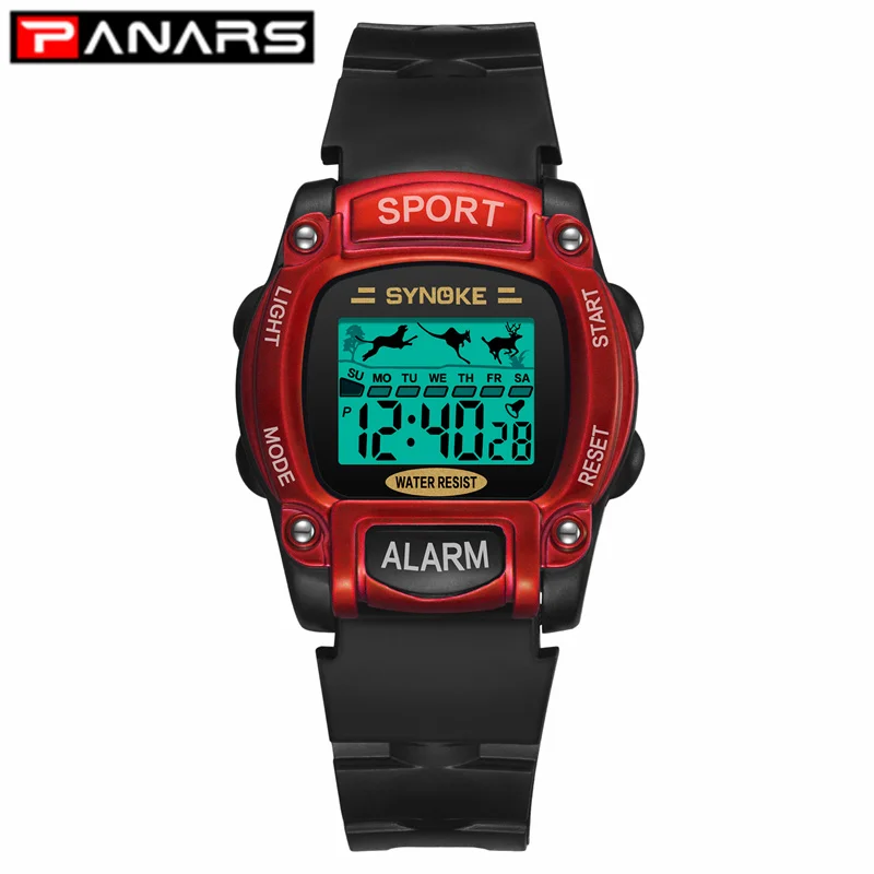 

PANARS Children Digital Watches Lovely Sports Animal Jumping Waterproof Kid Wrist Watch Week and Date Display Alarm for Students