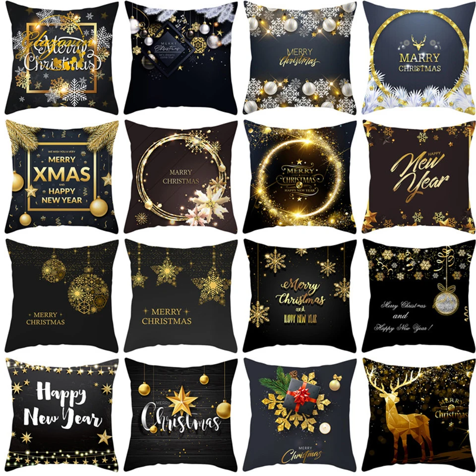 Рождественские украшения 45x45 см Рождественская елка наволочка со снежинками