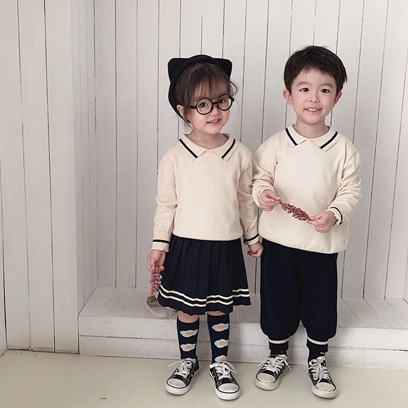

2019 autumn new children long sleeve tops and pants two piece sets Boys and Girls Sports and Leisure clothing