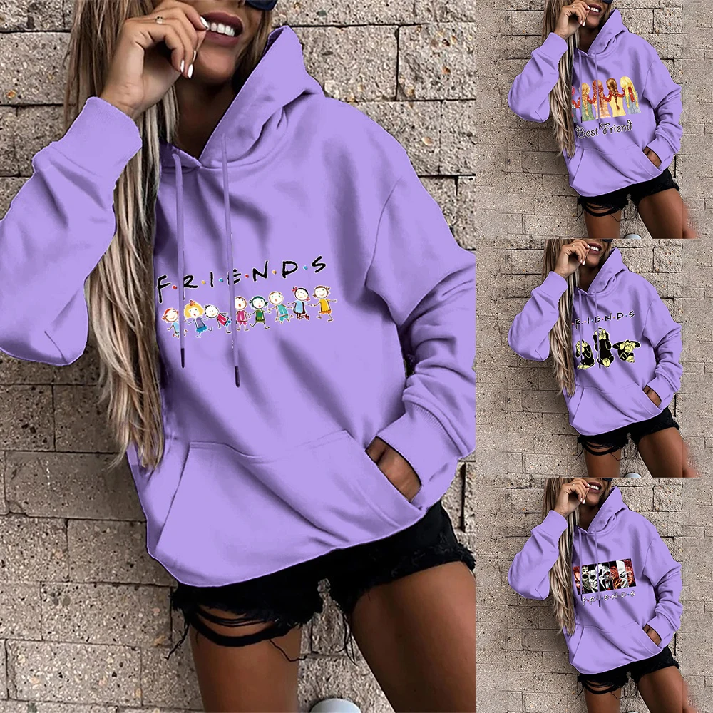 

Autumn/Winter Womens Hoodie Casual Harajuku Personalized Pattern Hoodie Polyester Cotton Hoodie Long Sleeve Sweatshirt Top