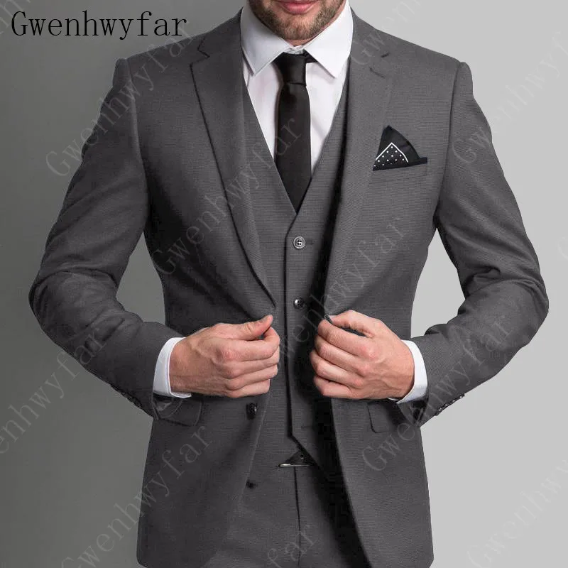 Thorndike, Новое поступление, костюм Homme, деловой мужской костюм для жениха, лучший мужской смокинг(пиджак+ жилет+ брюки), Terno Masculino