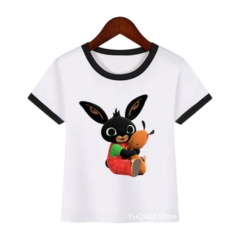 

birthday gift for girls boys t shirt Movie Bing Rabbits cartoon print t-shirt camisetas funny kids clothes summer tops tee shirt