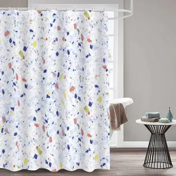 

MTMETY Marble Patterned Texture Background Shower Curtains Waterproof Custom Bathroom Curtain Fabric For Kids Bathtub Decor