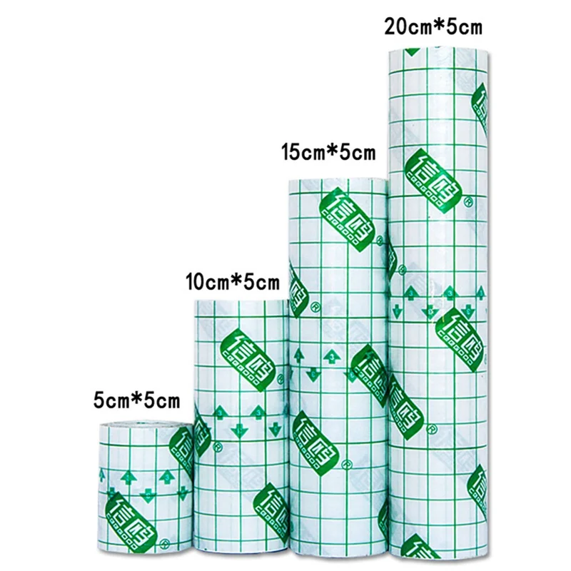 Rollo de cinta adhesiva de Pu para vendaje de heridas, impermeable, antialérgico, para botiquín de primeros auxilios, supervivencia, 1 rollo
