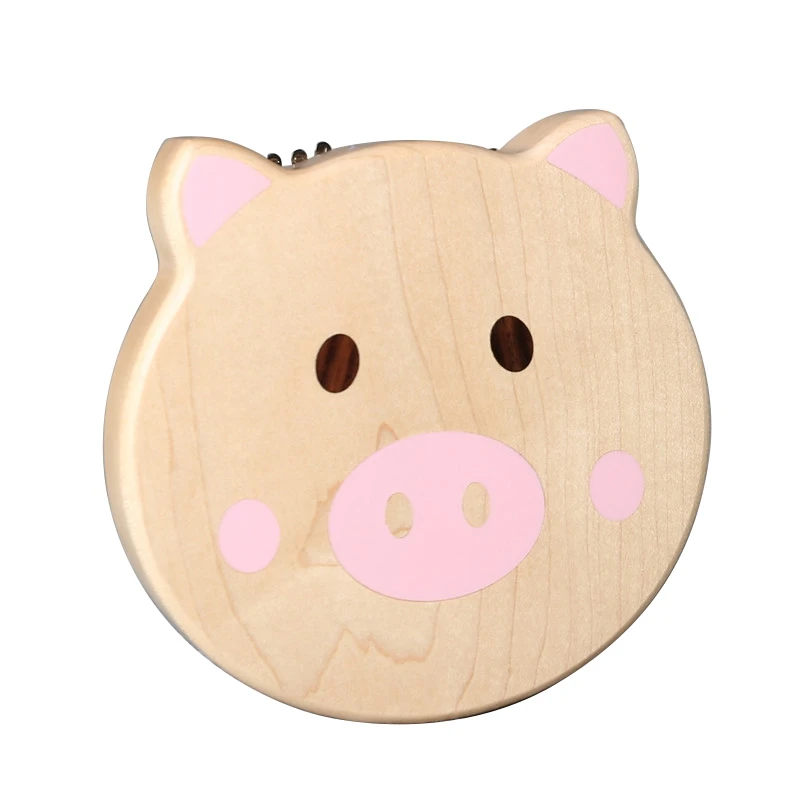 

17 Keys Kalimba Thumb Piano Wood Mahogany Body Musical Instrument Fashion Cute Pink Pig Style Kalimba with Learning Book & Tune