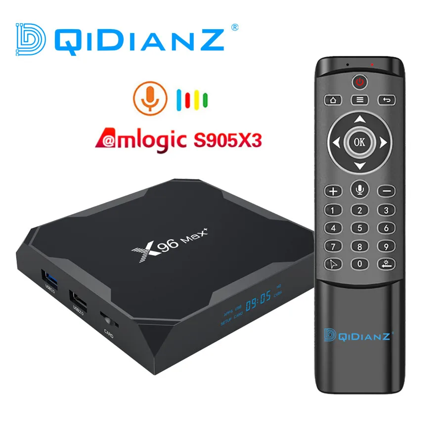 Приставка Смарт ТВ DQiDianZ X96max Plus Android 9 0 четырехъядерная Amlogic S905X3 2 4 ГГц и