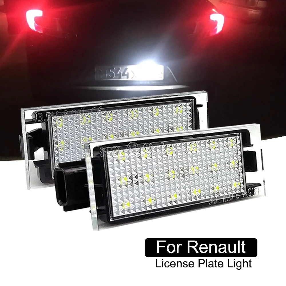 

License plate light Car number lamp LED For Renault Clio III II Twingo II Megane II Laguna III Velsatis Master 2 Pieces Canbus