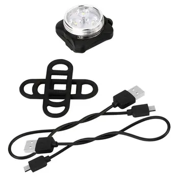 

High Quality Bright Cycling Bicycle Bike 3 Led Head Front Light 4 Modes Usb Rechargeable Tail Clip Light Lamp Waterproof