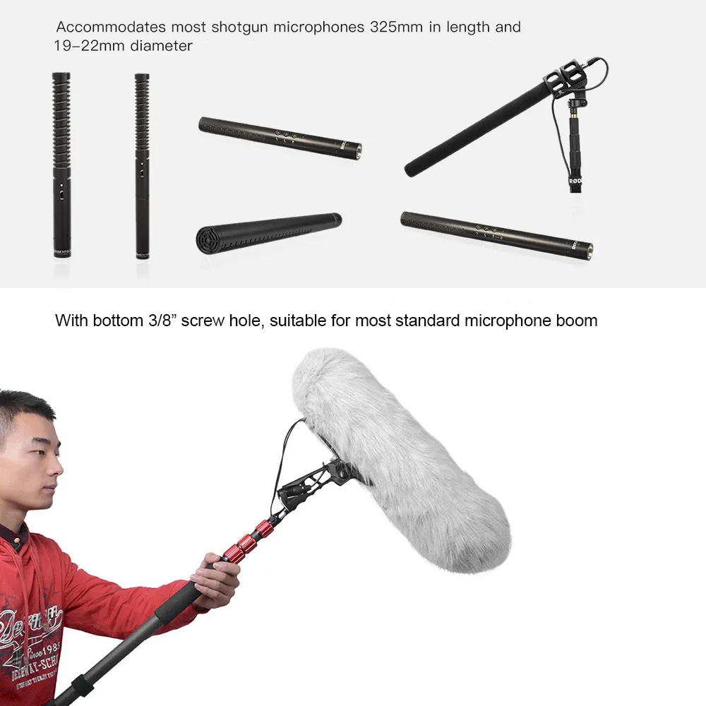 Microphone Wind Protect Cage+ Windshield+ Shock Mount Suspension System For RODE NTG1/NTG2/NTG3/NTG4/NTG4+ Microphones