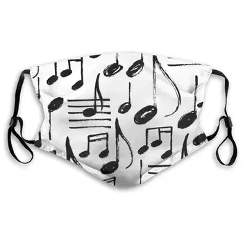 

Mouth Masks Hand Drawn Music Notes Reusable Anti Dust Face Mask Filters for Women Men Adult