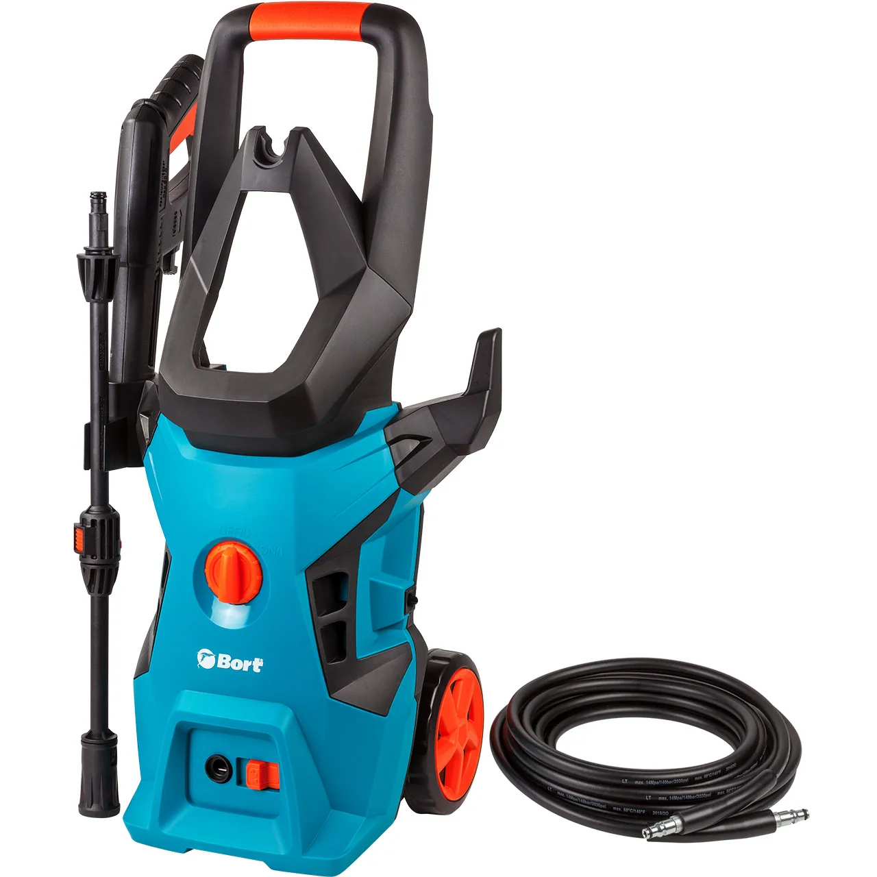 Мойка высокого давления Bort BHR-2000-Pro (Мощность 2000 Вт, макс. давление 150 бар, производительность 7,5 л/мин. шланг