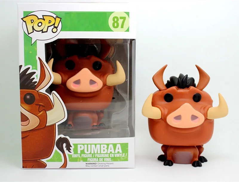 PUMBAA in box Поп Король Лев SIMBA LUAU PUMBAA MUFASA Аниме фигурки модели в розничной коробке Дети Рождество милые подарки - Цвет: PUMBAA in box