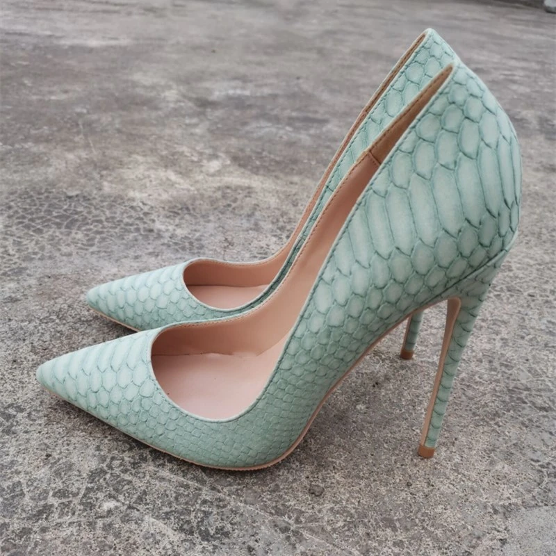 Encyclopedie avond Recyclen Mint Green High Heels | High Heel Stiletto | Green Shoe Mint | Snake Shoes  | Pumps - 12cm High - Aliexpress