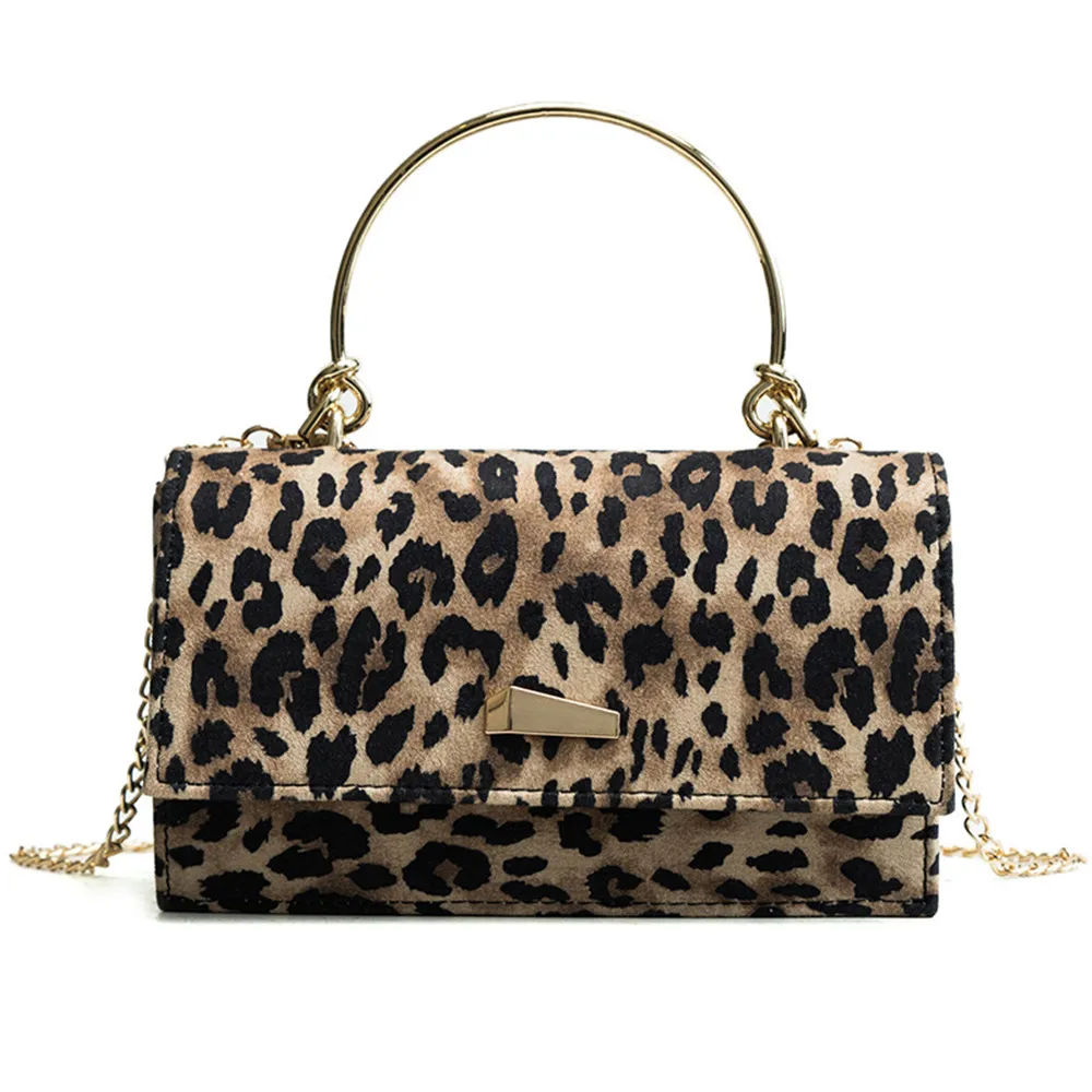 

Autumn And Winter Leopard Bag Women's 2018 New Style-Textured Hand Square Sling Bag Korean-style Versatile Chain Shoulder Bag