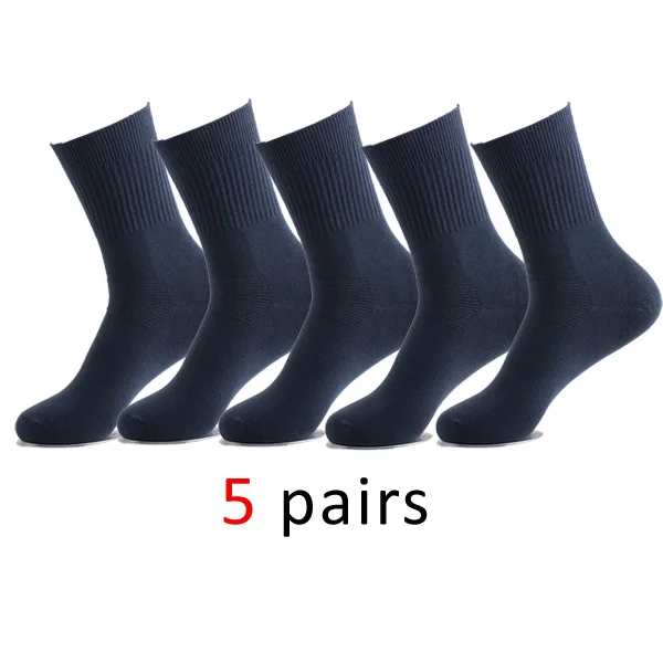 VERIDICAL, 5 пар/лот, мужские носки, хлопок, длинные, хорошее качество, толстые, одноцветные, для джентльмена, бизнес, harajuku, носки, meias masculino calcetines - Цвет: 4