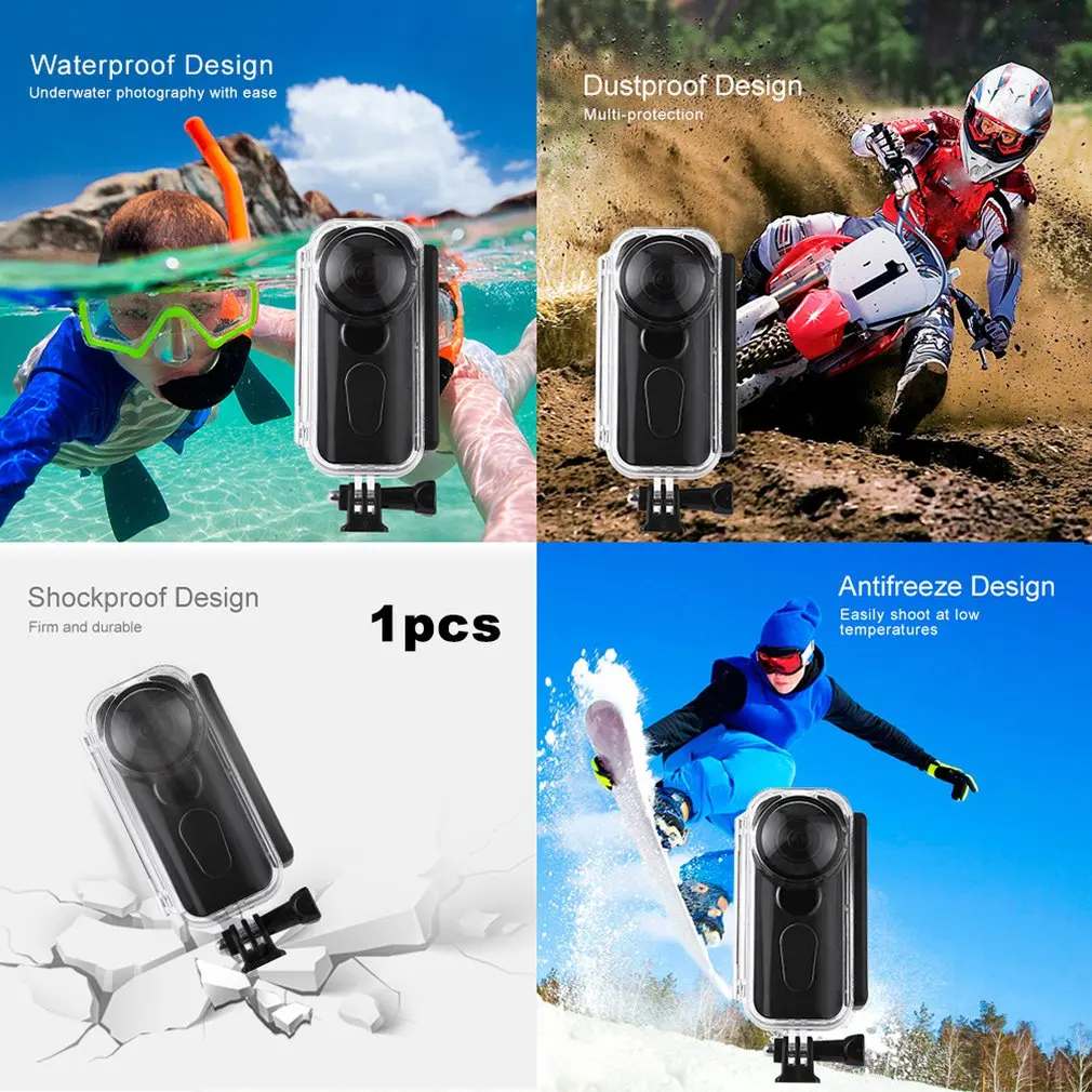 

PULUZ 5M Underwater Waterproof Housing Protective Case For Ins Ta360 One X With Buckle Basic Mount & Screw